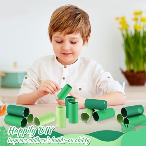 Henoyso 100 Pack Toilet Paper Rolls, 1.57 x 3.74 Inch, Green Series - color: Green Series, size: 1.57 x 3.74 Inch