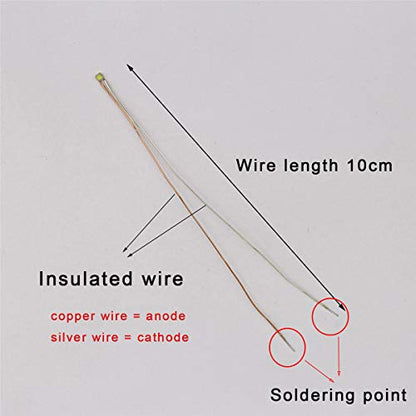 25pcs Pre-soldered Micro Litz Wired Leads Warm White SMD Led 0603 + Muti-Resistor New - color: (2)Warm White, size: 25pcs