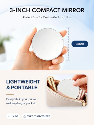 Macaki 30x40x50x Magnetic Magnifying Mirror Set for Makeup and Travel,3 in