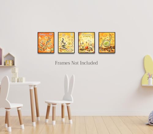 ZOIYINO Science Classroom Posters Set of 4,Educational Wall Art - color: Science Classroom Posters Set of 4