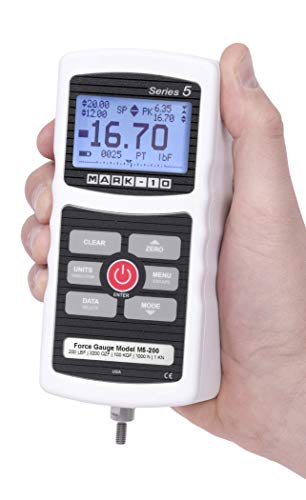 Mark-10 M5-300 Series M5 Digital Force Gauge, 300lbF Capacity - size: 300 lbF / 1,500 N