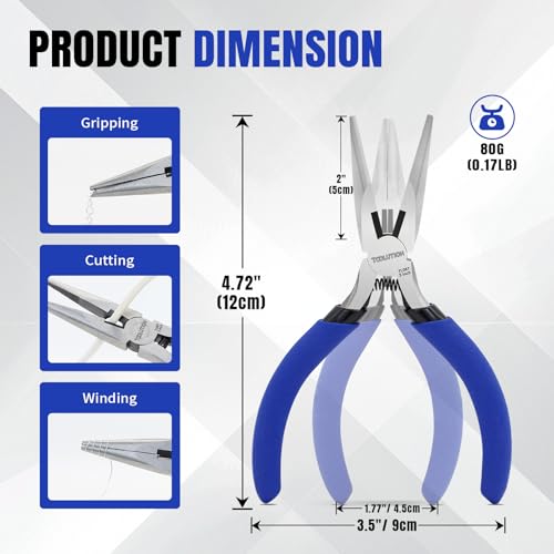 5 Inch Needle Nose Pliers Small Jewelry Pliers Tool 5 Pack - size: 5 Pack