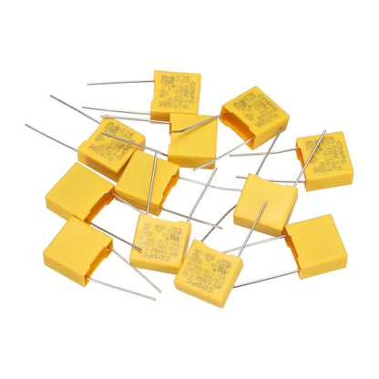 PATIKIL Safety Capacitors 12Pack 0.068uF AC 275/300/310V 10mm Pin Pitch - size: 10mm Pin Pitch, style: 0.068uF