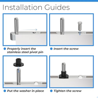 PalpitateC Shower Door Pivot Block with 3/4" Pin - size: #SDPB34