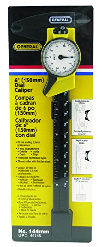 General Tools 144MM Plastic Metric Dial Caliper 6-Inch - style: Metric