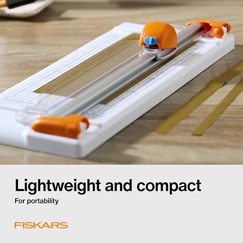 Fiskars Rotary Paper Cutter, Compact & Portable, 12" Cut Length