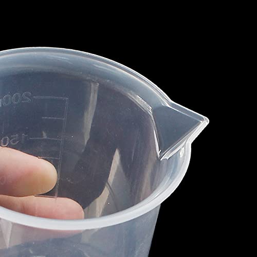 Waziaqoc 200ml/6.8oz Plastic Graduated Beaker, Transparent, 1 Pack - color: 1pc, size: 200 ml