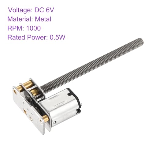 DMiotech 6V 1000RPM Rated Torque 0.4 Output Shaft Length 55mm Micro DC Speed Reduction Motor Mini Metal Gearbox Motor for RC Car Robot Model DIY RC Toys Engine - style: 1000RPM