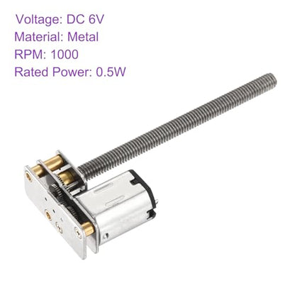 DMiotech 6V 1000RPM Rated Torque 0.4 Output Shaft Length 55mm Micro DC Speed Reduction Motor Mini Metal Gearbox Motor for RC Car Robot Model DIY RC Toys Engine - style: 1000RPM