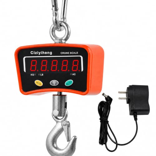 Digital Hanging Scale Industrial Crane Scale with Precision Sensor Suitable for Farm Weighing (500kg/1100lb)