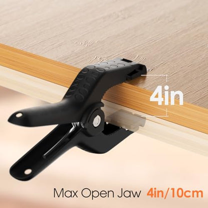 Spring Clamps Heavy Duty, 9in Plastic Backdrop Clips, 6 Pack Black - color: Black, size: 9in