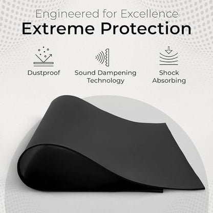 Exactly Rubber - Commercial Grade Silicone Sheet, 60A Durometer Silicone Mat, -80 to 450°F Temperature Resistant Rubber Mat, Rubber Sheet with 350% Elongation, Made in the USA, 1/16 x 18” x 18”, Black - color: Black, size: 1/16 x 18 x 18