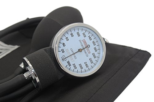 Santamedical Manual Blood Pressure Cuff - Adult Aneroid Sphygmomanometer - color: Black, size: Without Stethoscope