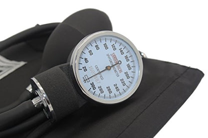 Santamedical Manual Blood Pressure Cuff - Adult Aneroid Sphygmomanometer - color: Black, size: Without Stethoscope