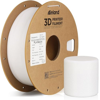 Inland PLA Basics Filament 1.75mm, 1kg Spool – Dimensional Accuracy ±0.02mm, Neatly Wound, Fits Most FDM 3D Printers (Black, White, Gray, True Red, 4 Pack) - color: 4kg Black, White, Gray, True Red