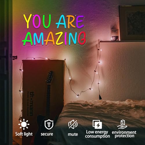 You Are Amazing LED Neon Light Sign for Classroom Room Wall Decor - color: You Are Amazing Neon Sign