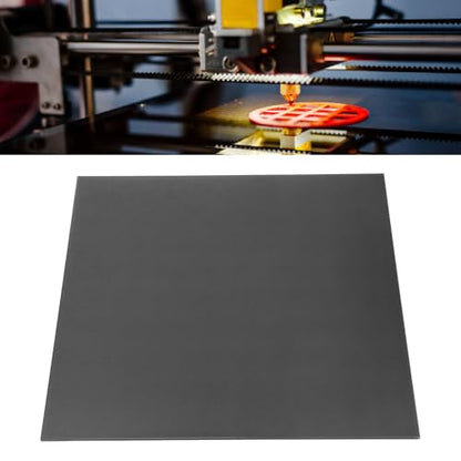 3D Printer Glass Build Plate, 377x370x4mm Printing Machine Bed Glass for Ender 5 Plus, 400℃ High Temperature, 3D Printer Accessories and Parts
