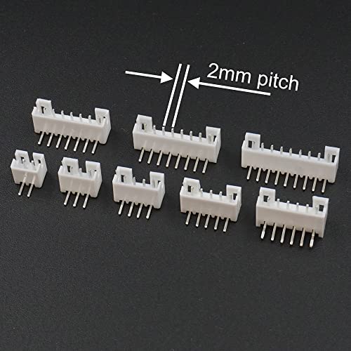 PH 2.0mm Socket Kit Compatible with JST-PH 2.0mm Pitch PCB Connectors Through-Hole Side Entry Type Right Angle Stemma