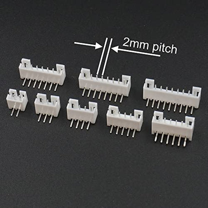 PH 2.0mm Socket Kit Compatible with JST-PH 2.0mm Pitch PCB Connectors Through-Hole Side Entry Type Right Angle Stemma