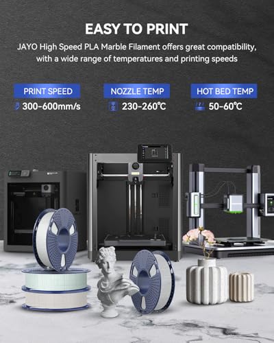JAYO Marble PLA 3D Printer Filament Bundle 1.75mm, 250g, 4-Pack - color: Marble Pla-4x250g