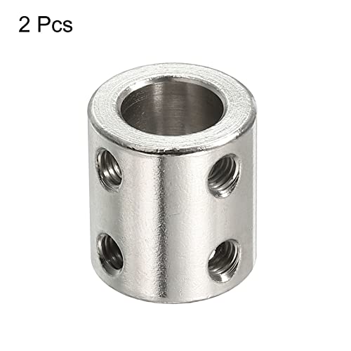 PATIKIL Shaft Coupler Connector L22 x D20 12mm to 12mm Bore Rigid Coupling Stainless Steel Shaft Joint w Screw,Wrench for 3D Printers Silver 2Pack - size: 12mm to 12mm