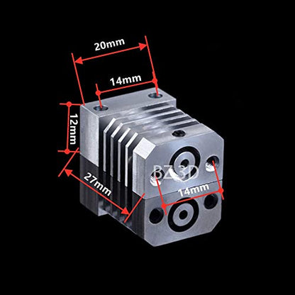 CR10 Heatsink All Metal Hotend Upgrade,Titanium Alloy Heatbreak,for CR-10/10S/CR-10 S4/S5/Ender 3/Pro/Max/Ender 3 V2/Ender 5 /Pro/Plus Series 3D Printer Hotend - style: Heatsink+Heatbreak