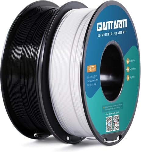 GIANTARM PETG Filament 1.75mm for 3D Printer, 2KG, Black+White - color: Black+white