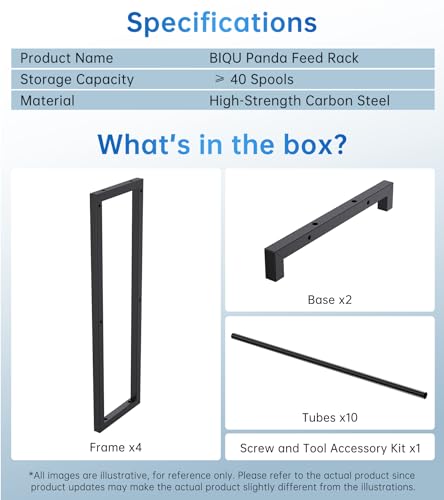 BIQU Filament Storage Rack 5 Tier, Panda Feed Rack 3D Printing