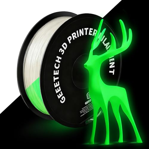 Geeetech Glow in The Dark PLA Filament 1.75mm Glow Green 1KG for Bambu AMS - color: 1kg Glow Green