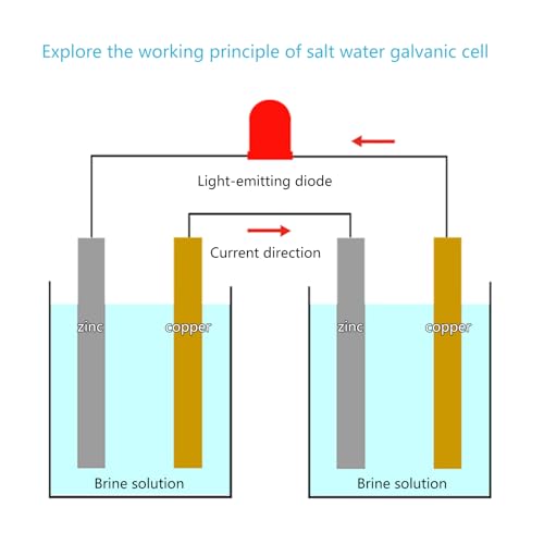 Saltwater Power Generation Experiment Case for Kids and Students Learning Physics and Electricity Principles