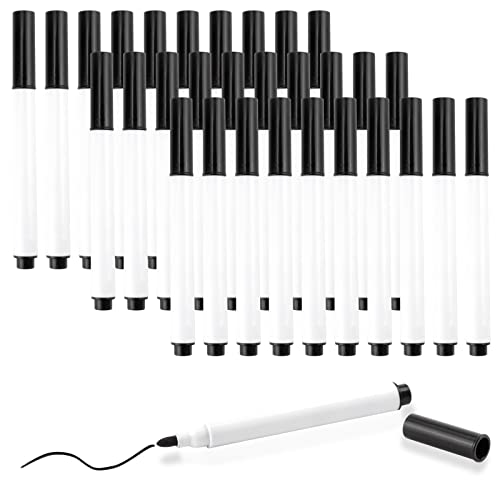 RETON 30 Pcs Dry Erase Markers, 4 Inch Mini Whiteboard Pens, White Board Marker with Fine Tip for Classroom, Office, Hospital, Factory, Board Games and Tutoring Sessions (30 Pcs, Without Magnetic) - size: 1 Count (Pack of 30)