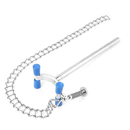 Lab Chain Clamp, Akozon Stainless Steel Laboratory Beaker Chain Clamp Clip for 80-150mm Dia Beaker Container or Flask Chemical Equipment