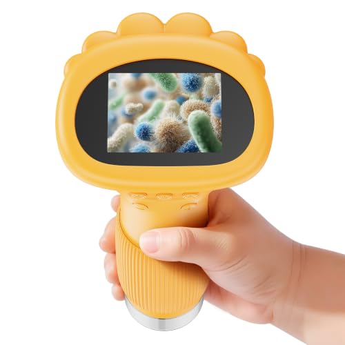 SEEKID Digital Microscope for Kids 200-1000X, Science Kit Gift(Yellow)