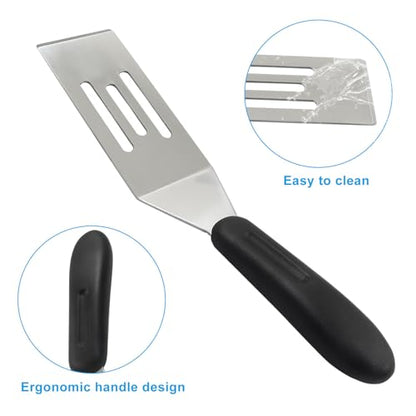 Small Spatula, Mini Stainless Steel Serving Spatula, 3Pcs - size: Slotted