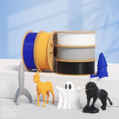 ELEGOO Rapid PLA Plus 3D Printer Filament 1.75mm Black 4KG - color: 4*1kg Black