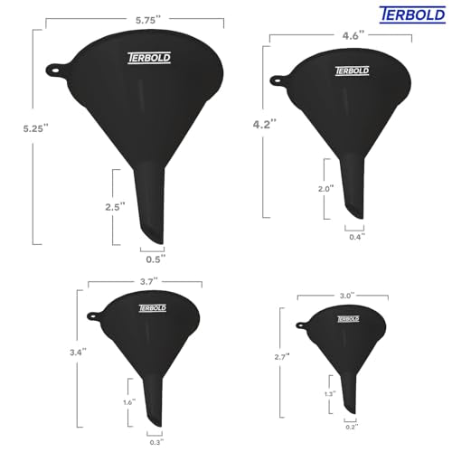 4pc Funnel Nesting Set (Black)