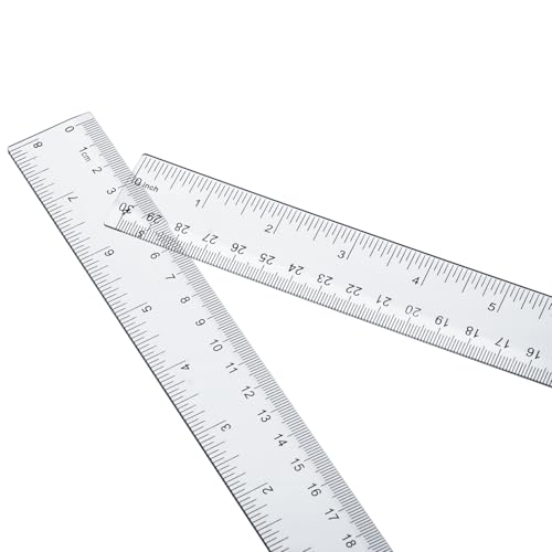 Ruler 12 Inch 8 Inch 6 Inch Rulers,Bulk for Classroom School Supplies for Kids，Clear Ruler，mm Ruler，Ruler Set