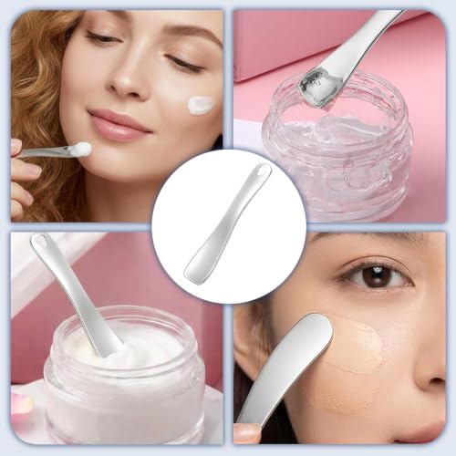 6-Piece Stainless Steel Mini Spatula Set, Skincare And Makeup Scoops