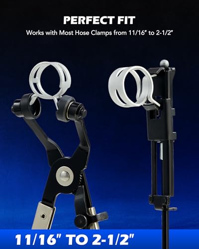 OMT Hose Clamp Pliers, 9Pc Automotive Remover Set With Flexible Wire - color: Black