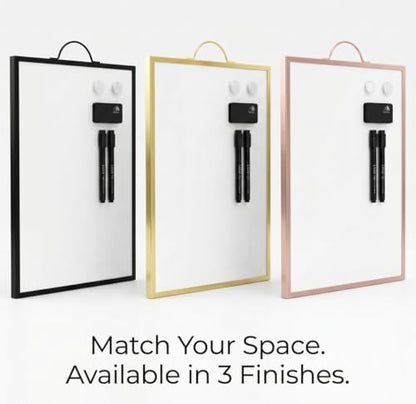 Magnetic Dry Erase Board 12x16 with Handle, Double Sided Portable Black Whiteboard for Home, Office, School & Kitchen - style: Black Handle