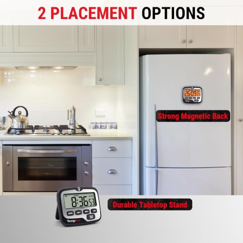 TempPro TM01 2-in-1 Kitchen Timers for Cooking with 12/24H Clock Mode - size: Digital Timer 1 Pack