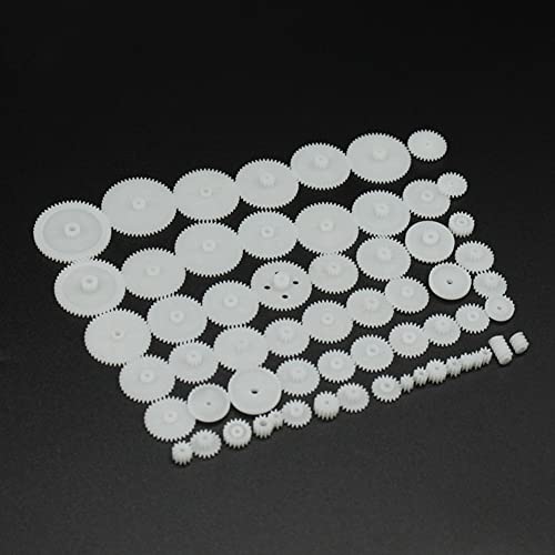 ZEZEFUFU 58 Pack Different Size Plastic Gear Modulus 0.5 Assortment RC Car Robot Toy Motor