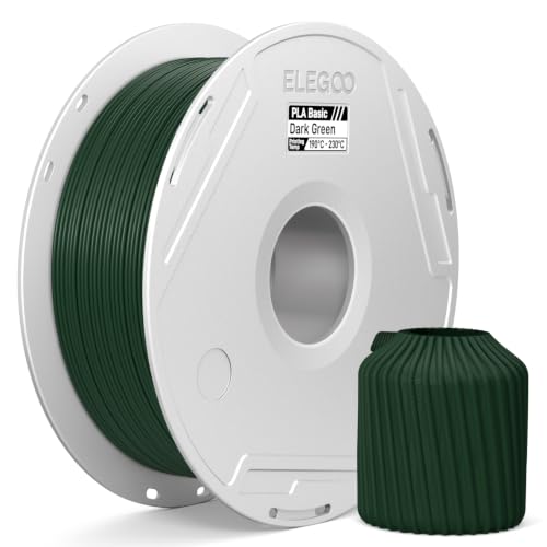 ELEGOO PLA Basic 3D Printer Filament 1.75mm Dark Green 1KG - color: Pla Dark Green