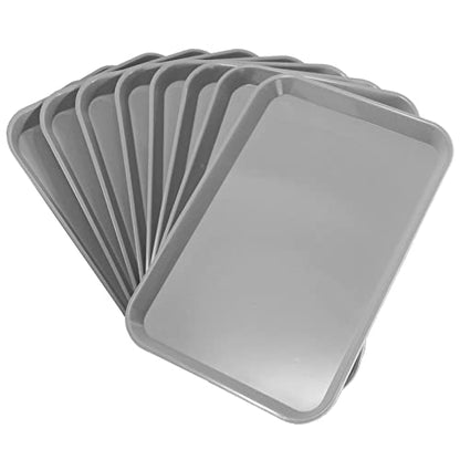 LA MIERE 8Pcs Autoclavable Dental Procedure Tray Lockable Set up Flat Trays Size B (Ritter),Plastic Instrument B-Lok Flat Trays, 13.25 x 9.75X 0.875 Inches (8, Loyal Gray) - color: Loyal Gray, size: 8