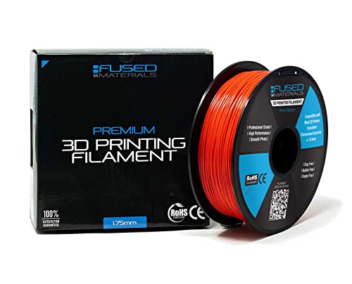 PLA Red 3D Printer Filament Fused Materials - 1kg Spool, 1.75mm, Dimensional Accuracy +/- 0.03 mm - color: Red, 1.75mm, 1kg