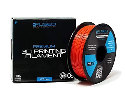 PLA Red 3D Printer Filament Fused Materials - 1kg Spool, 1.75mm, Dimensional Accuracy +/- 0.03 mm - color: Red, 1.75mm, 1kg