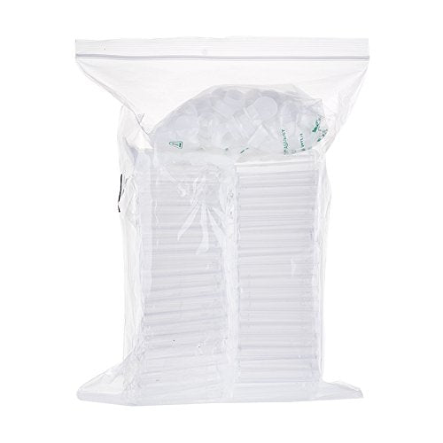 Craftdady 50pcs Transparent Clear Plastic Empty Storage Tubes Bead Container Set Test Bottles Organizers Boxes with Lid, 2.16x0.59 (55x15mm) - color: 50 Tubes, 55x15mm, Clear