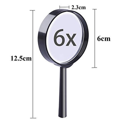ADXCO 24 Pack Handheld Magnifier Plastic Magnifying Glass Portable Reading Magnifiers Plastic Magnifying Glasses with Storage Bag for Reading Jewelry Home Office Desk Accessories, Book, Magazine