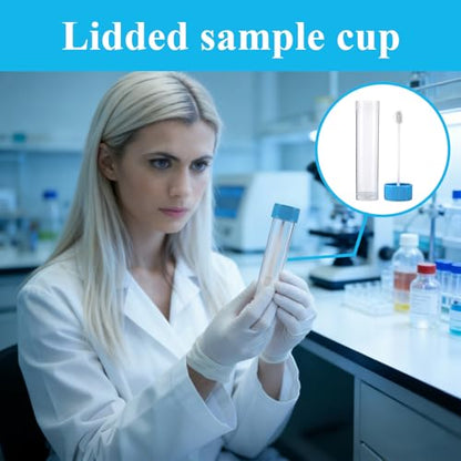 Stool Sample Collection Kit,25-30ml Screw Top Sample Jar with Spoon ﻿ - color: LIGHT BLUE