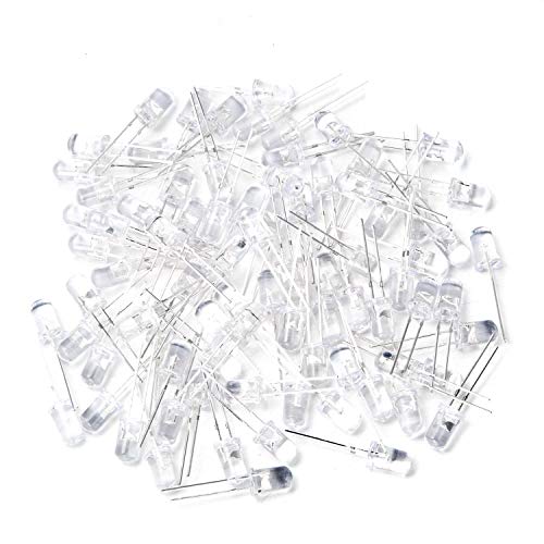 CHANZON 100 pcs 5mm Yellow LED Diode Lights(DC 2V 20mA) - color: G) Yellow, size: 5mm Round Top